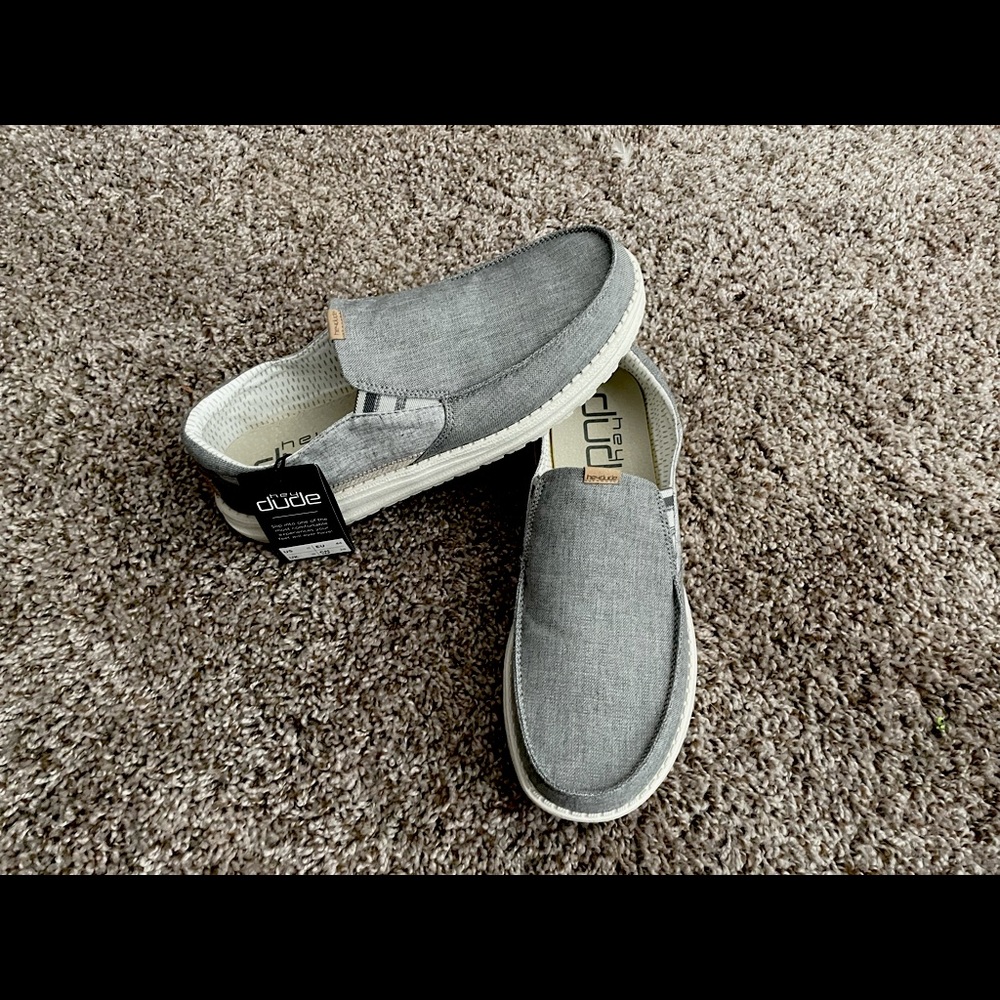Grey slip on hey dudes